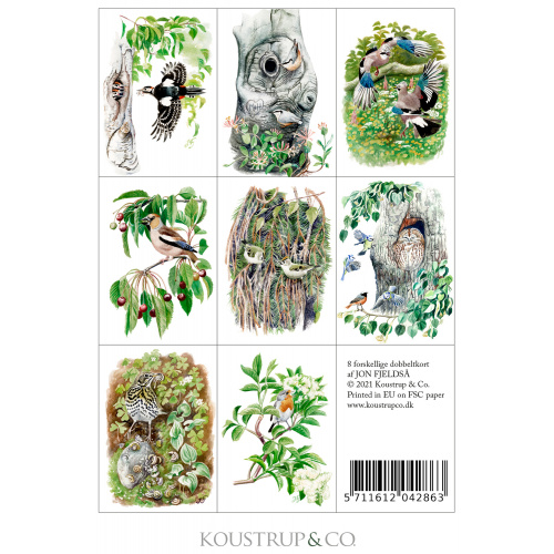Koustrup & Co. kortmappe - skovens fugle