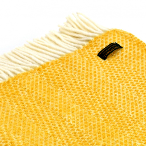 Tweedmill uldplaid - Beehive Yellow