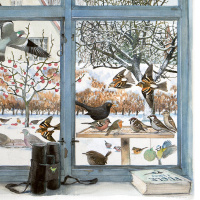 Koustrup & Co. kunsttryk i B2 - Fugle i vindue