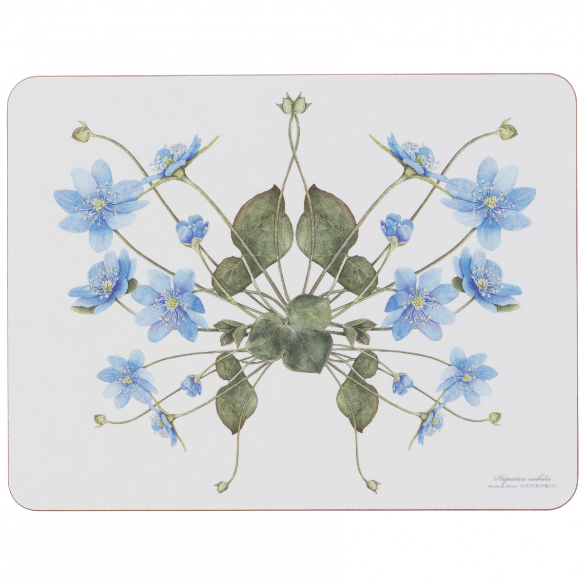 Koustrup & Co. dækkeserviet - blå anemone